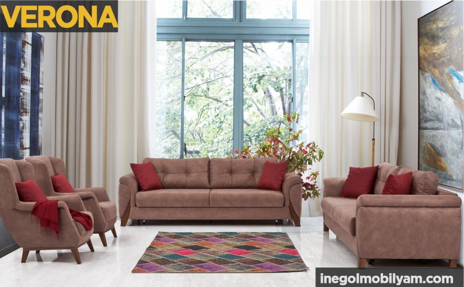 inegöl mobilya Verona Modern Koltuk Takımı Verona Modern Koltuk Takımı